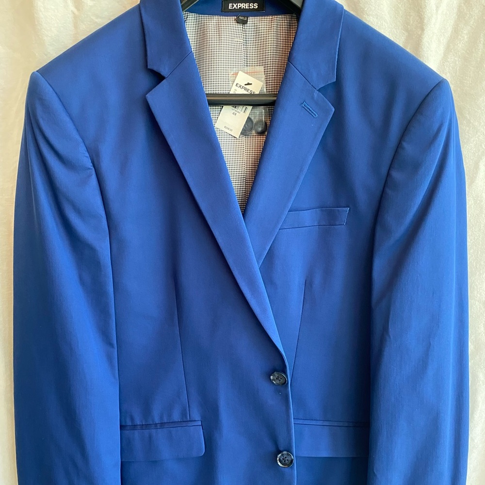 Men’s Express Extra Slim Blue 2 Piece Suit- Jacket: 40 Regular- Pants: 30W32L